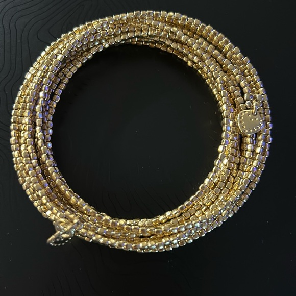 Stella & Dot Bardot Multistrand Gold Beaded Stacker Bracelet - Discontinued - Picture 1 of 6